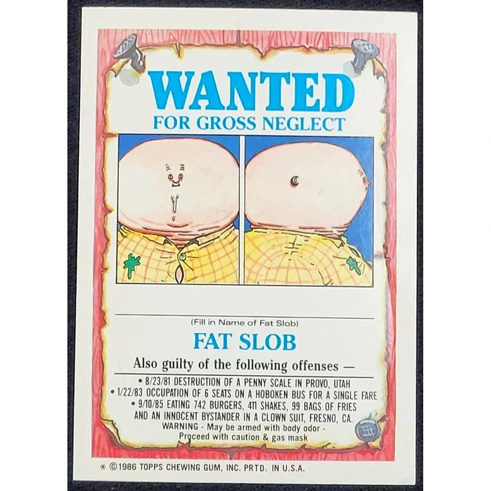 1986 TOPPS‎ GARBAGE PAIL KIDS CATTY KATHY SERIES 4 159B ERROR CARD SHADOW HEADER